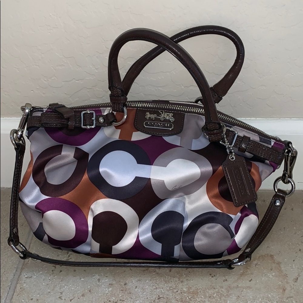 Nylon Multi-Colored Coach Shoulder Bag